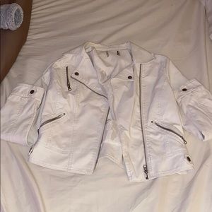 White fleather jacket